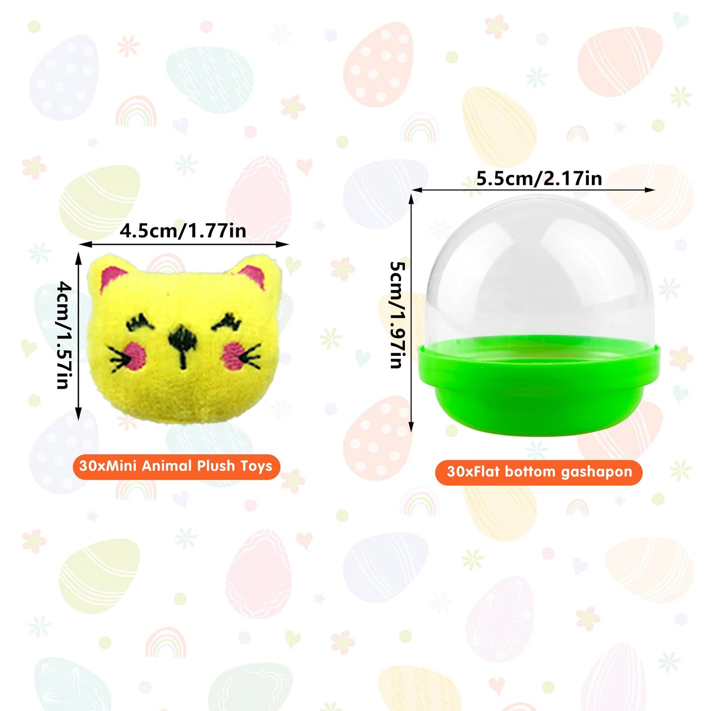 PPXMEEUDC 30 PCS Mini Stuffed Animal Plush Toys 30 Styles in Capsules Party Favors Goodie Bag Stuffers Classroom Prizes Claw Machine Toys