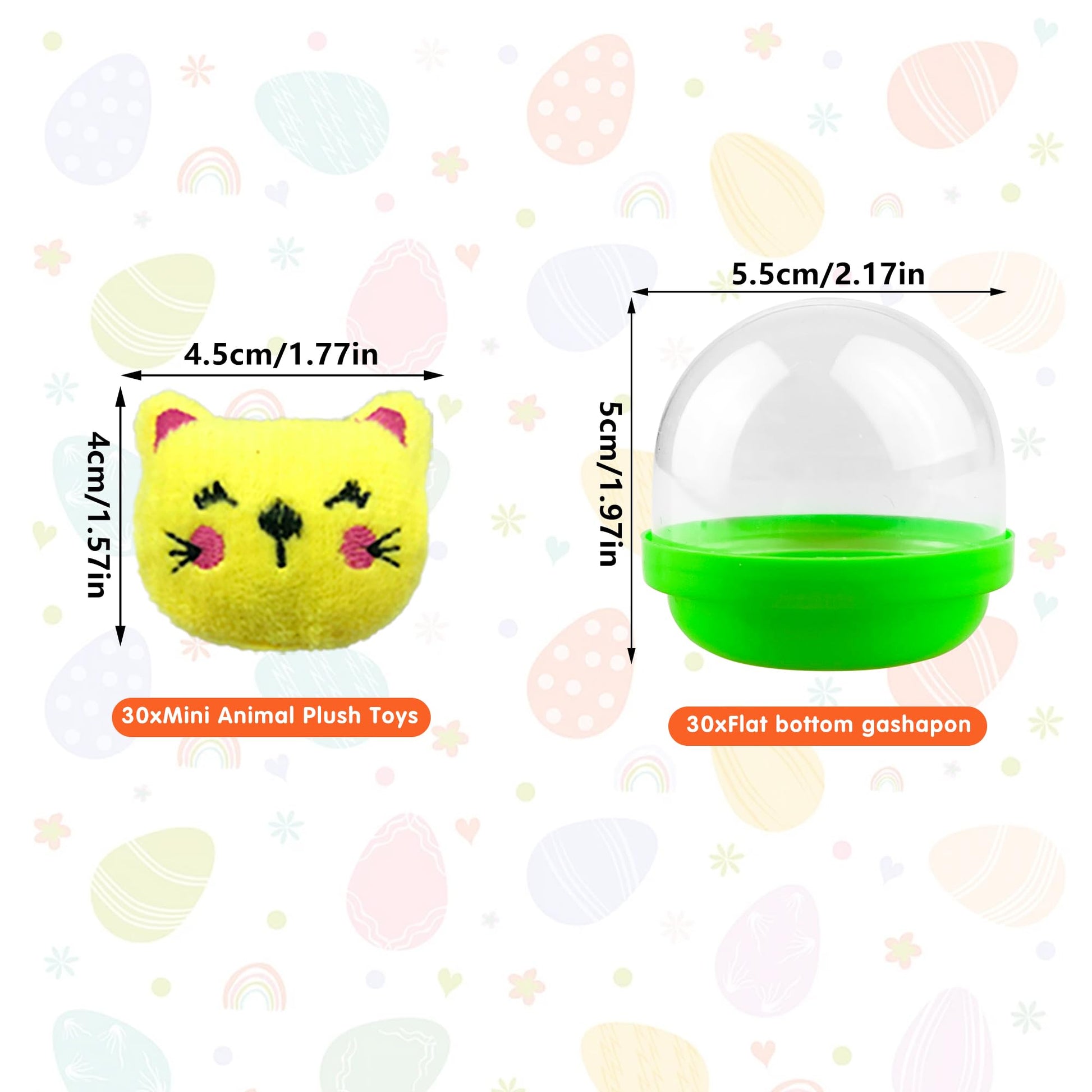 PPXMEEUDC 30 PCS Mini Stuffed Animal Plush Toys 30 Styles in Capsules Party Favors Goodie Bag Stuffers Classroom Prizes Claw Machine Toys