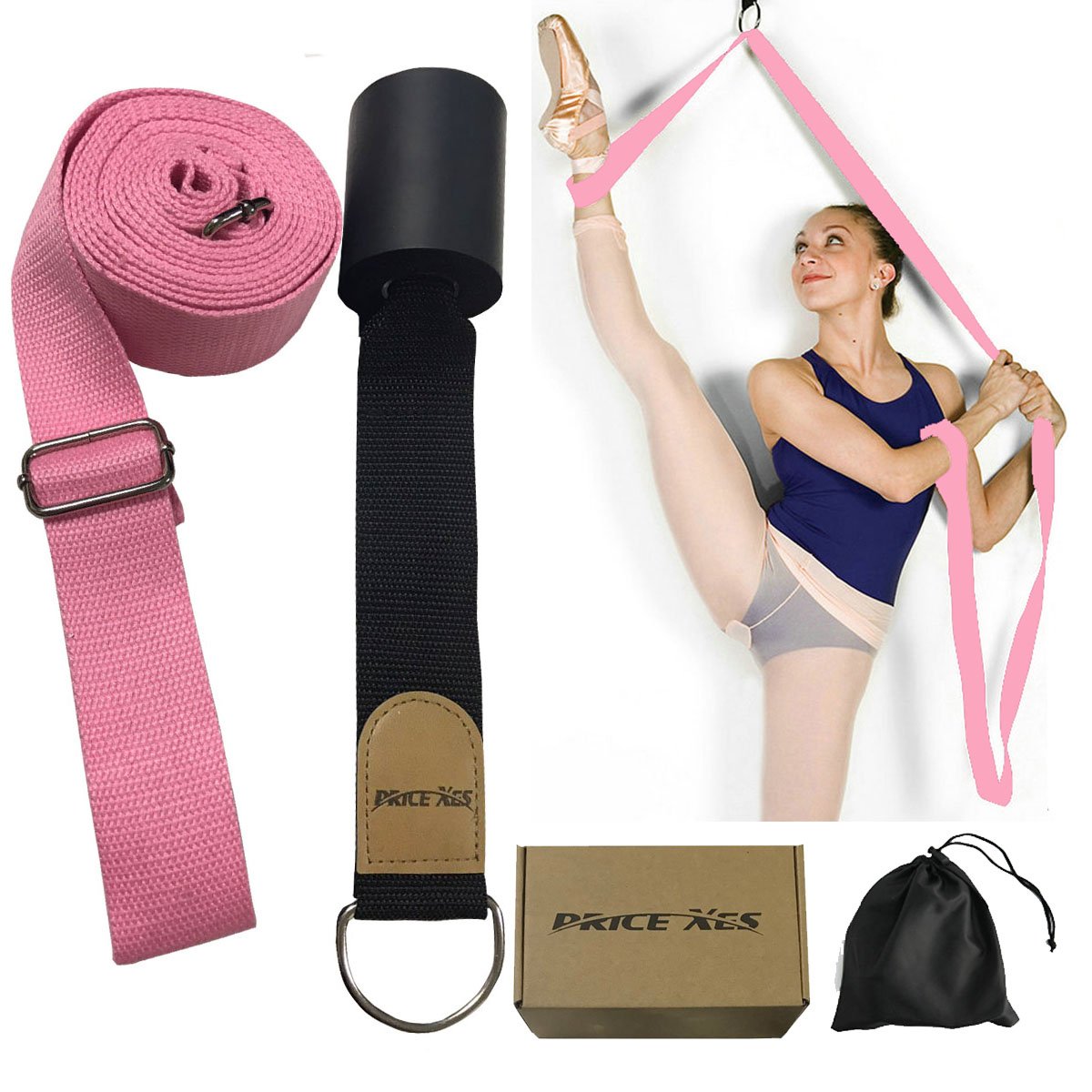 Price Xes Leg Stretcher Ballet Stretch Band, Easy Install on Door Flexibility Stretching Leg Strap - Great for Ballet Dance Gymnastics or Any Sport