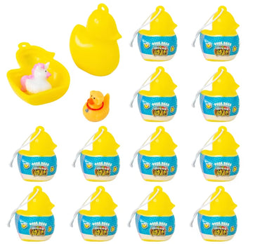 Duck Duck Micro Quackers Duck-Shaped Surprise Eggs - 12 Pack with 24 Mystery Micro Ducks - Bulk Toy Assortment for Jeep Ducking, Party Favors,