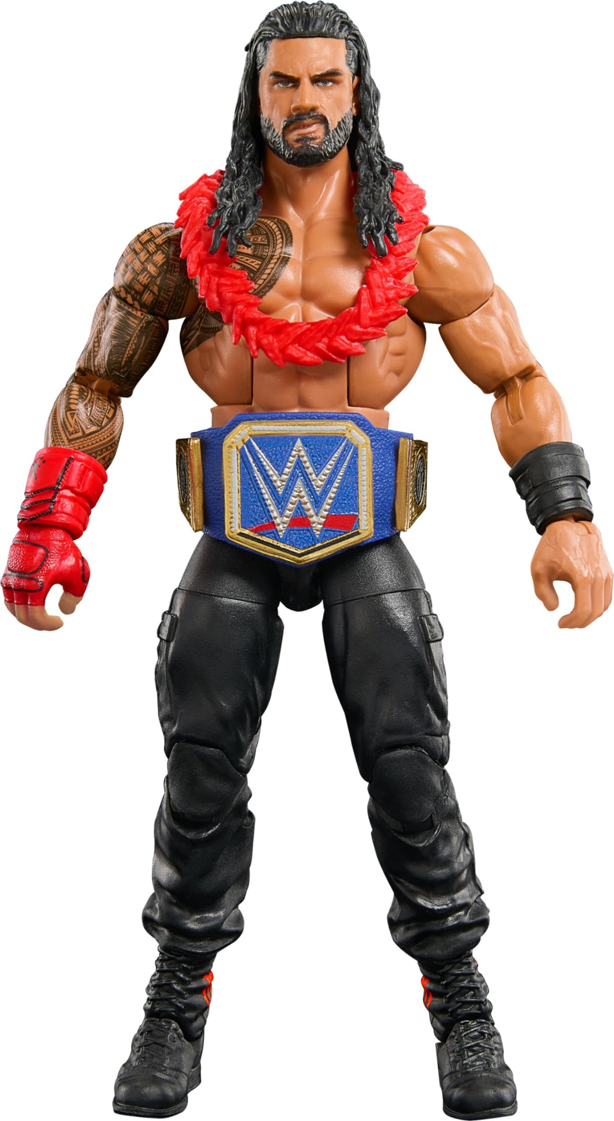 Mattel WWE Elite Collection Top Picks Action Figure & Accessories Set, Roman Reigns 6-inch Collectible with Swappable Hands, Ring Gear & 25