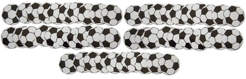 Novel Merk Soccer Sports Ball Vinyl Stickers - 2” Round Individual Decals for Laptop, Water Bottle, Phone, Party Favors, & Decor - Adheres to Clean