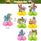 Singing Monsters Party Decorations Honeycomb Centerpiece, 7 Pieces Music Game 3D Double Side Cake Toppers Table Centerpieces, Monsters Photo Backdrop