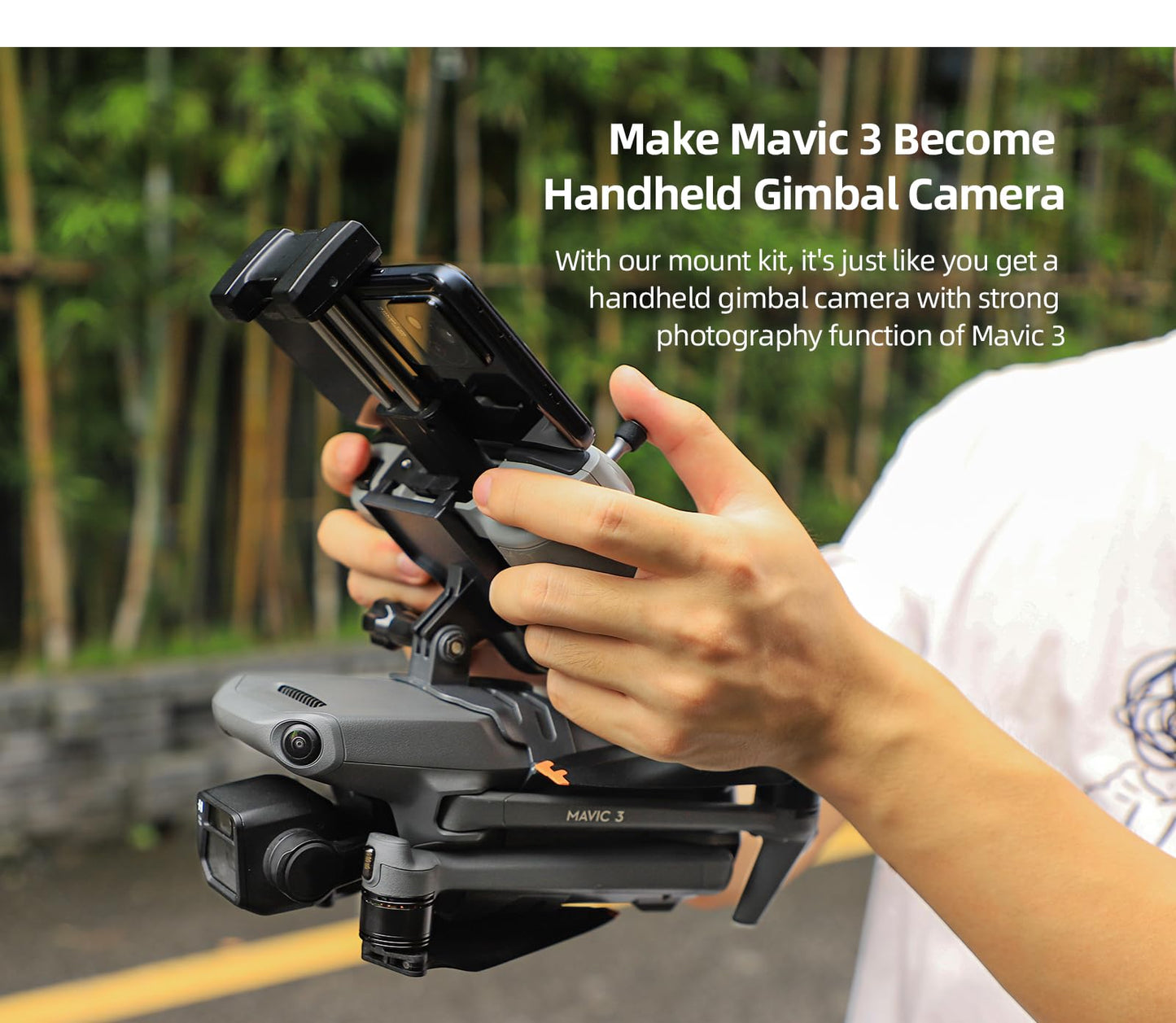 BTG Handheld Stabilizer Hand Holder for DJI Mavic 3/Mavic 3 Pro/Mavic 3 Classic DJI RC Remote Controller Accessories Handheld