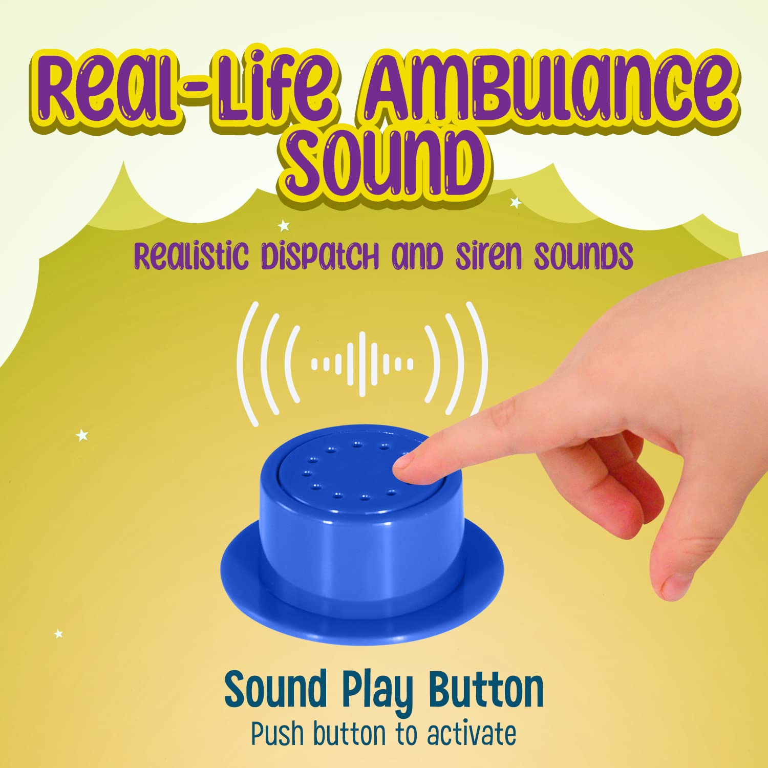 Ambulance Pop-up Play Tent for Kids with Sounds, Doctor Kit & Ball Pit for Toddlers & Up - Easy Setup Pop up Toy for Indoor & Outdoor, Emergency
