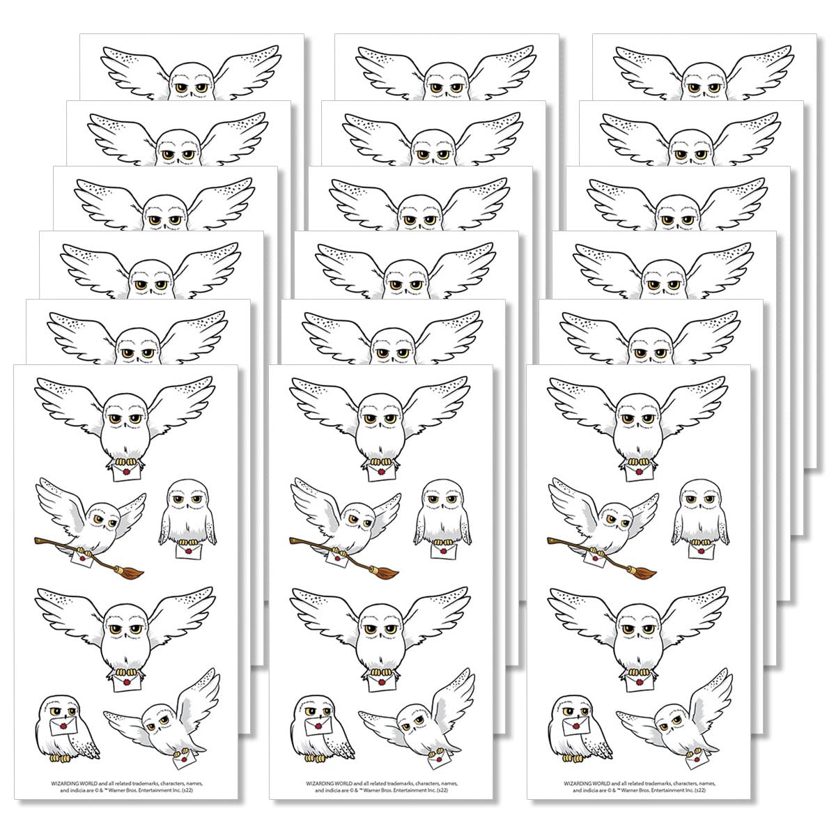 Paper House Productions Harry Potter Hedwig Sticker Sheets Multipack (Pack of 18 Sheets)