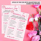 Andaz Press 4"x6" Galentines Day Games For Women, Bows & Cupid Galentine's What's On Your Phone, Fun Galentines Activities, Brunch Drinking Games