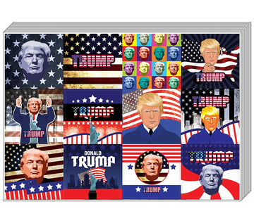 Creanoso Trump President Collectors Stickers (10-Sheet) Total 120 pcs (10 x 12pcs) Waterproof Self-Adhesive Decals for Laptops, Water Bottles