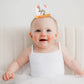 1/2 Birthday Flower Crown - 6 Months Party Hat, Cake Decor, Photography Prop for Boy/Girl in White