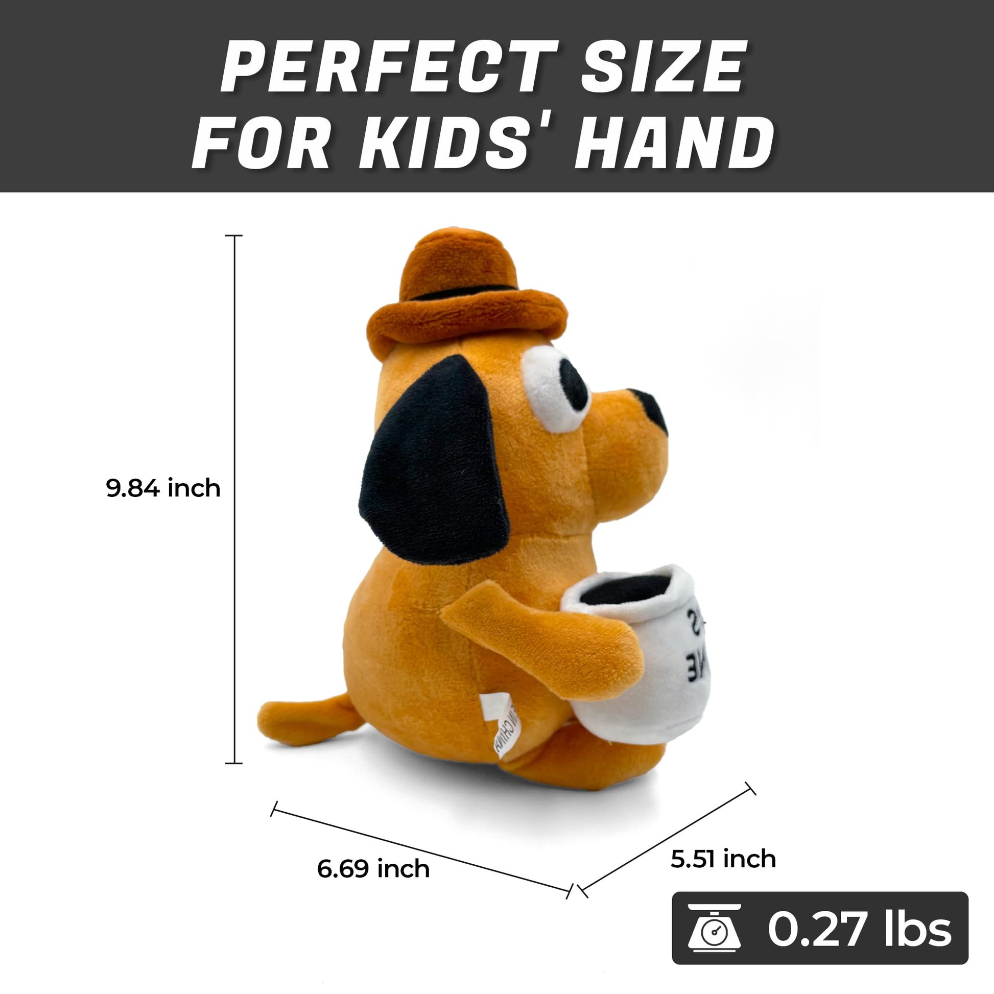 Adenzai This is Fine Dog Plushie | Funny Coffee Dog Meme Plush | Hilarious Office Decor & Stuffed Animal Toy | Perfect for Xmas, Birthday, or Office