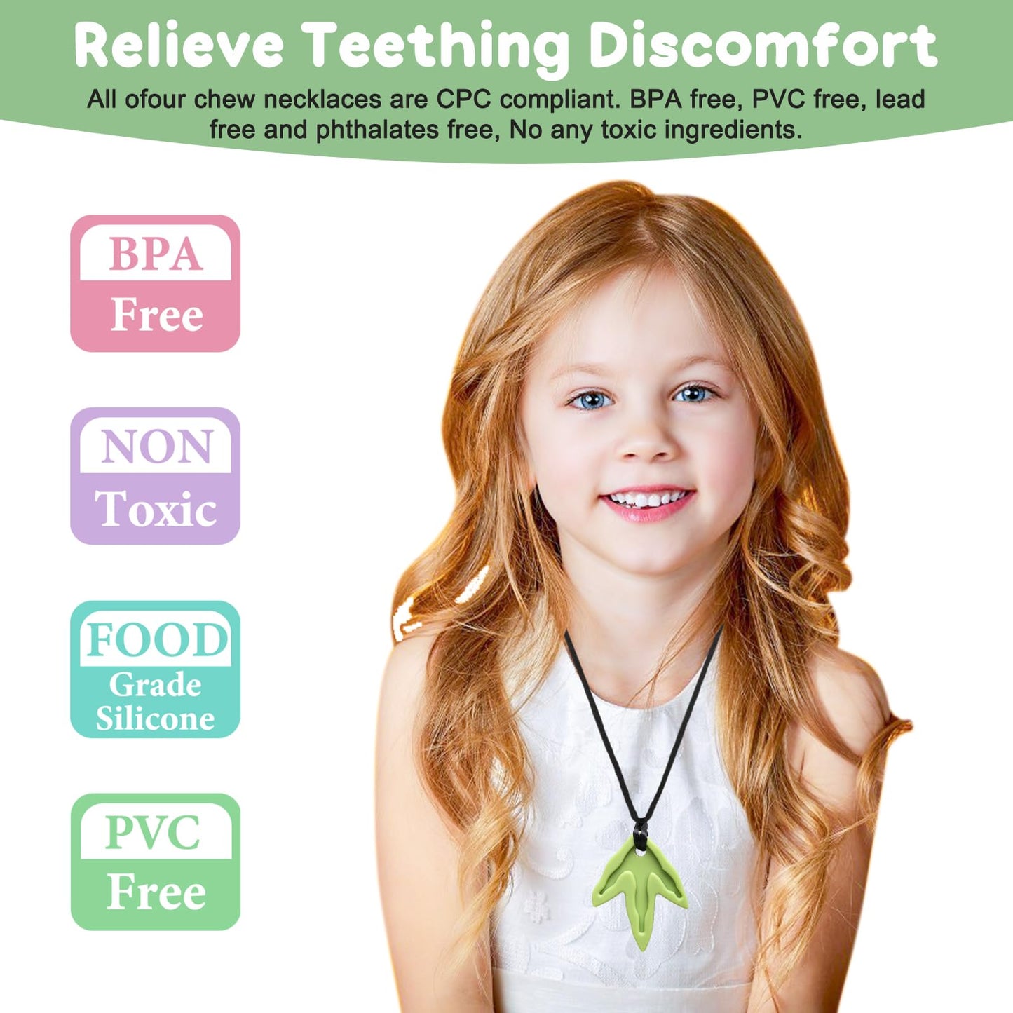 MISSLILI Sensory Chew Necklaces for Aggressive Chewers