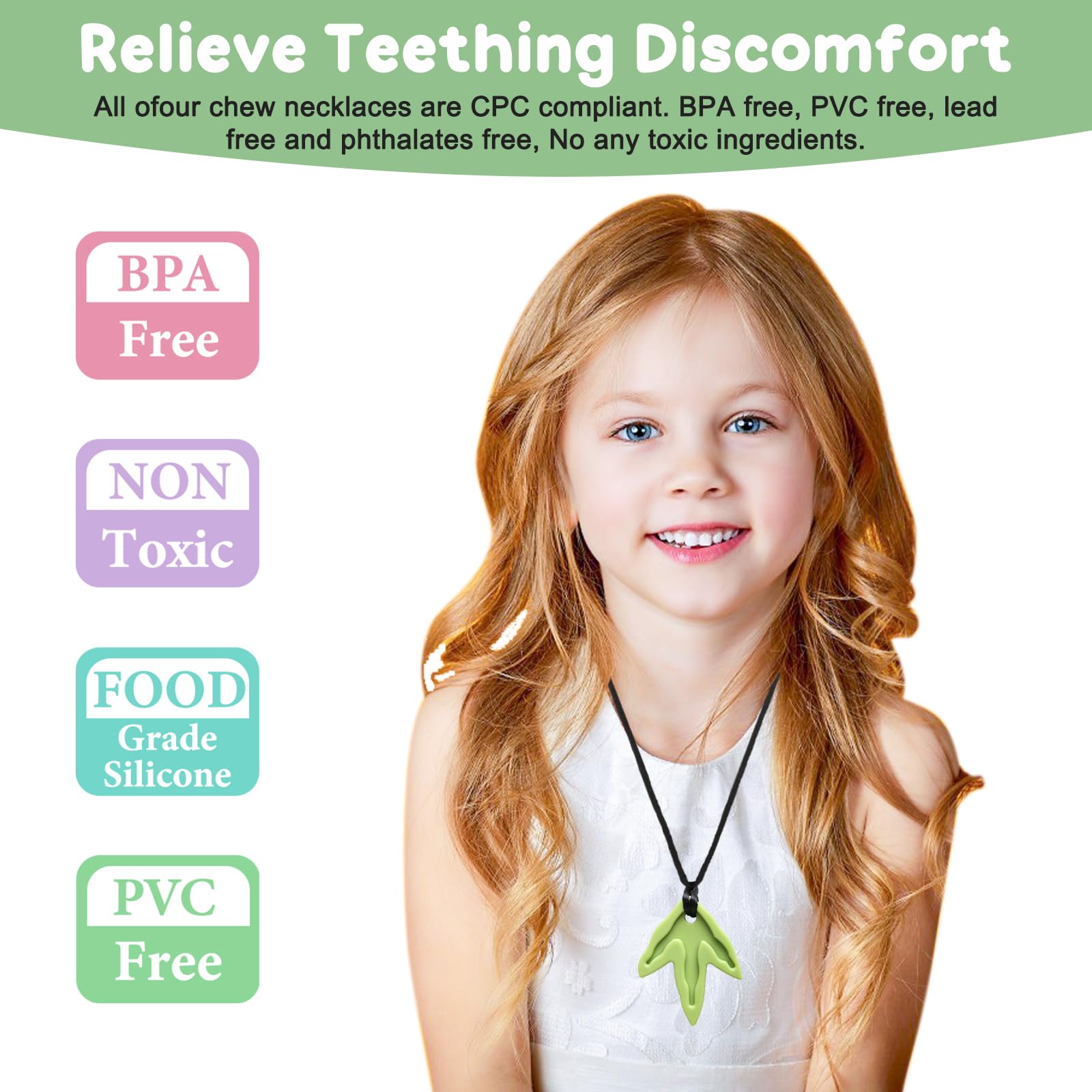 MISSLILI Sensory Chew Necklaces for Aggressive Chewers