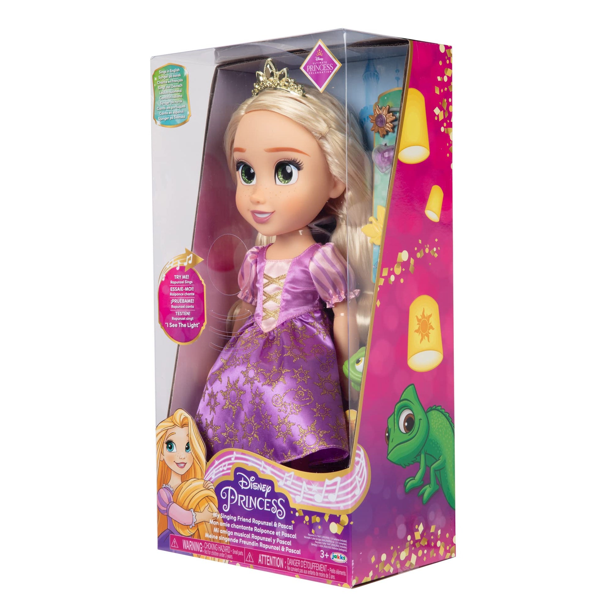 Disney Princess Rapunzel Doll My Singing Friend Rapunzel & Pascal - Rapunzel Sings I See The Light and Talks! in Multiple Languages