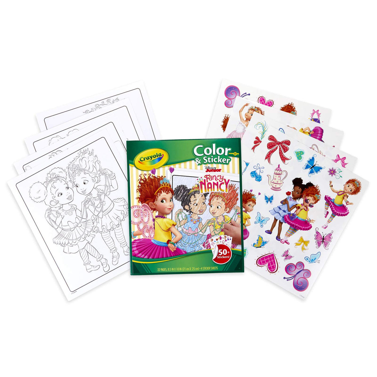 Crayola Fancy Nancy Coloring Pages & Sticker Sheets, Gift for Girls, Age 3+