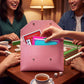 Eccentfit 4-Pack Leather Mahjong Card Holder for Mahjong NMJL Rule Cards & Mahjong Shuffler Cards, Protective Envelope Bag for Mahjong Card, Mahj