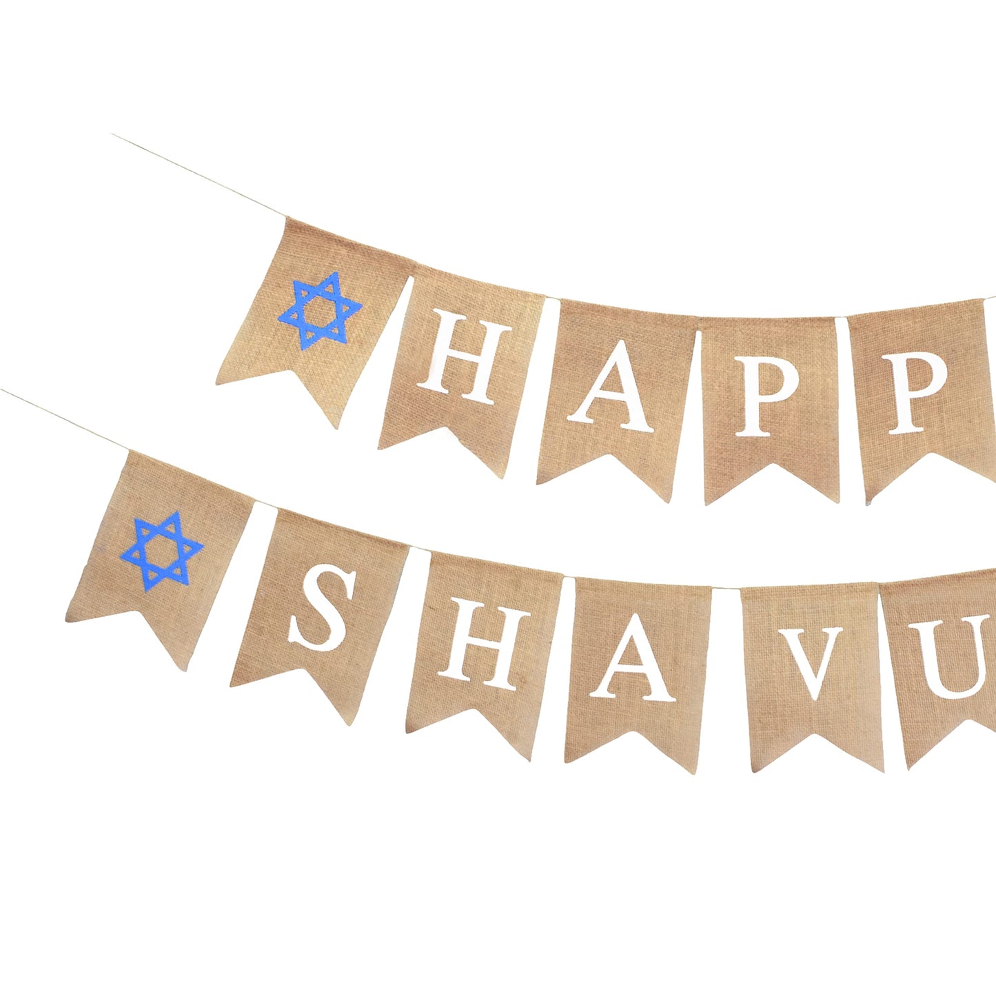Mandala Crafts Burlap Happy Shavuot Banner Jewish Holiday Hanging Flag Sign