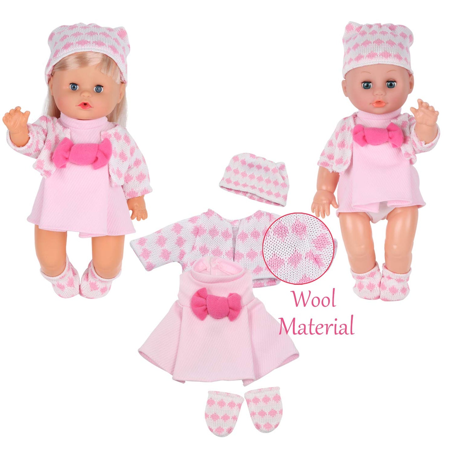 Baby Doll Clothes Accessories- 6 Sets for 9-10-11 Inch Alive Baby Doll,Dress Reborn Newborn Doll Accessories Gown Costumes Outfits, Xmas Present Toy