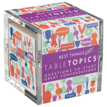TableTopics Best Things Ever Question Card Game - 135 Fun Conversation Starter Cards, Use as Ice Breakers, Getting to Know You, or Discover More About