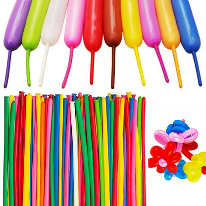 100Pcs Multi 260 Balloons Multi Long Skinny Latex Balloon for Animal Ballons, Premium Quality Balloons for Beginners Baloons Making Kid's Carnivals