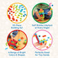 Battat - Bristle Blocks - STEM Interlocking Building Blocks - 50 Pieces Playset - Developmental Toys for Toddlers & Kids - Basic Builder Bucket - 2+