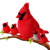 ZJoey 5 Pcs Northern Cardinal Plush Mommy Stuffed Animal with Baby Plush Red Bird Soft for Christmas Girls Birthday Xmas Bedtime Gift Chair Bolster