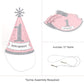 Big Dot of Happiness Pink Onederland - Cone Winter Wonderland Happy Birthday Party Hats for Kids and Adults - Set of 8 (Standard Size)