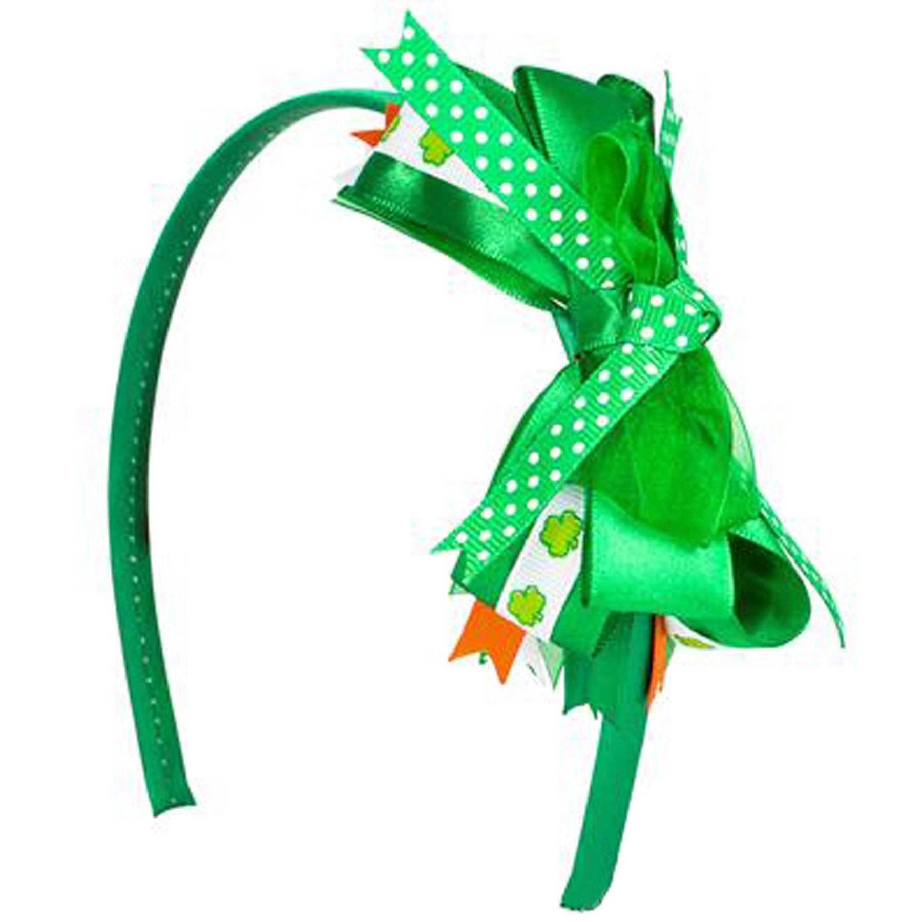 Rhode Island Novelty St Patricks Day Shamrock Irish Ribbon Headband Party Supplies (12 Per Order)