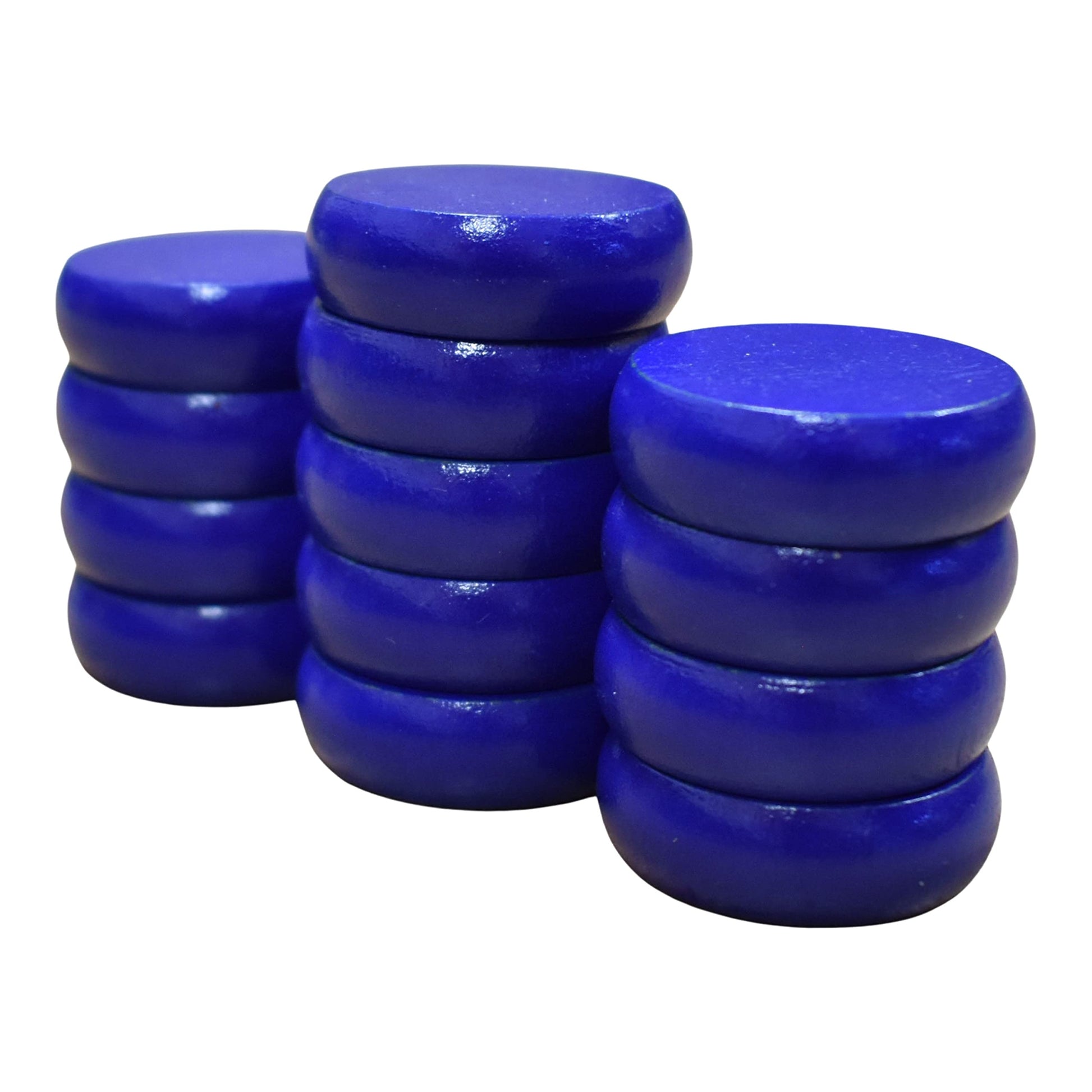26 Red and Blue Crokinole Discs - Full Set (Large Discs - 1 1/4 Inch Diameter (3.2cm))