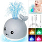 TFS TOP·FANS Baby Whale Bath Toy Infant: Light Up Fountain 6-12 Months Old Bathtub 18-24 Pool 3 4 5 7 8 9 10 15 Sprinkler Tub Water Toys Toddlers 1