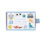 Meri Meri Toybox Icon Stickers (Pack of 25), 80s Theme Birthday Party Favors, Retro Decorative Stickers, Matchbox-Style Box, Easy Peel Back, Ages 3+