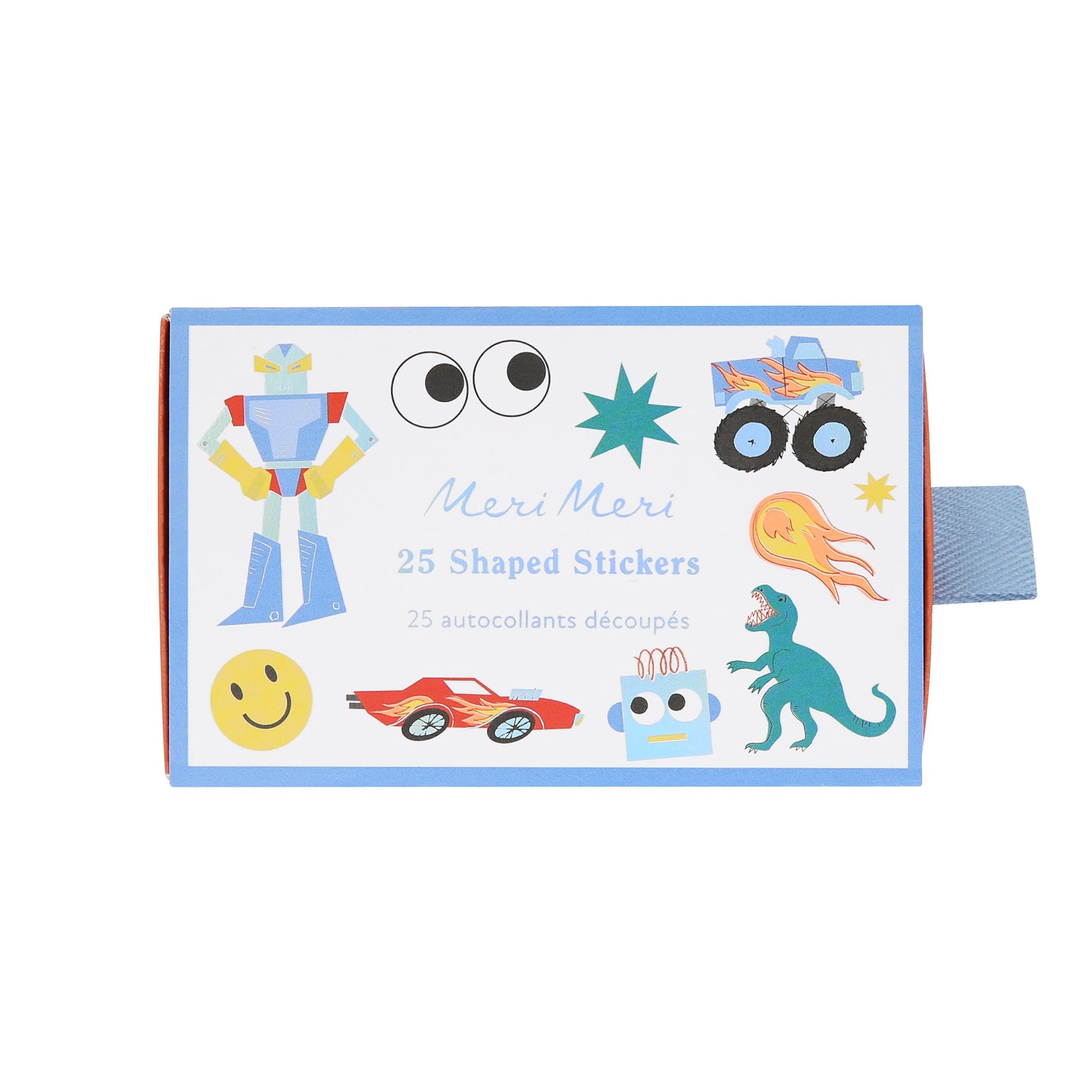 Meri Meri Toybox Icon Stickers (Pack of 25), 80s Theme Birthday Party Favors, Retro Decorative Stickers, Matchbox-Style Box, Easy Peel Back, Ages 3+