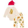 STAR WARS Darth Vader Christmas Infant Baby Boys Bodysuit, Pants & Velour Santa Hat 3 Piece Outfit Cream/Red 18 Months