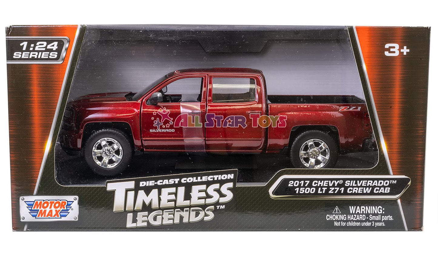 Motormax 2017 1/27 Scale Chevrolet Silverado 1500 Crew Cab Pickup Truck diecast Model