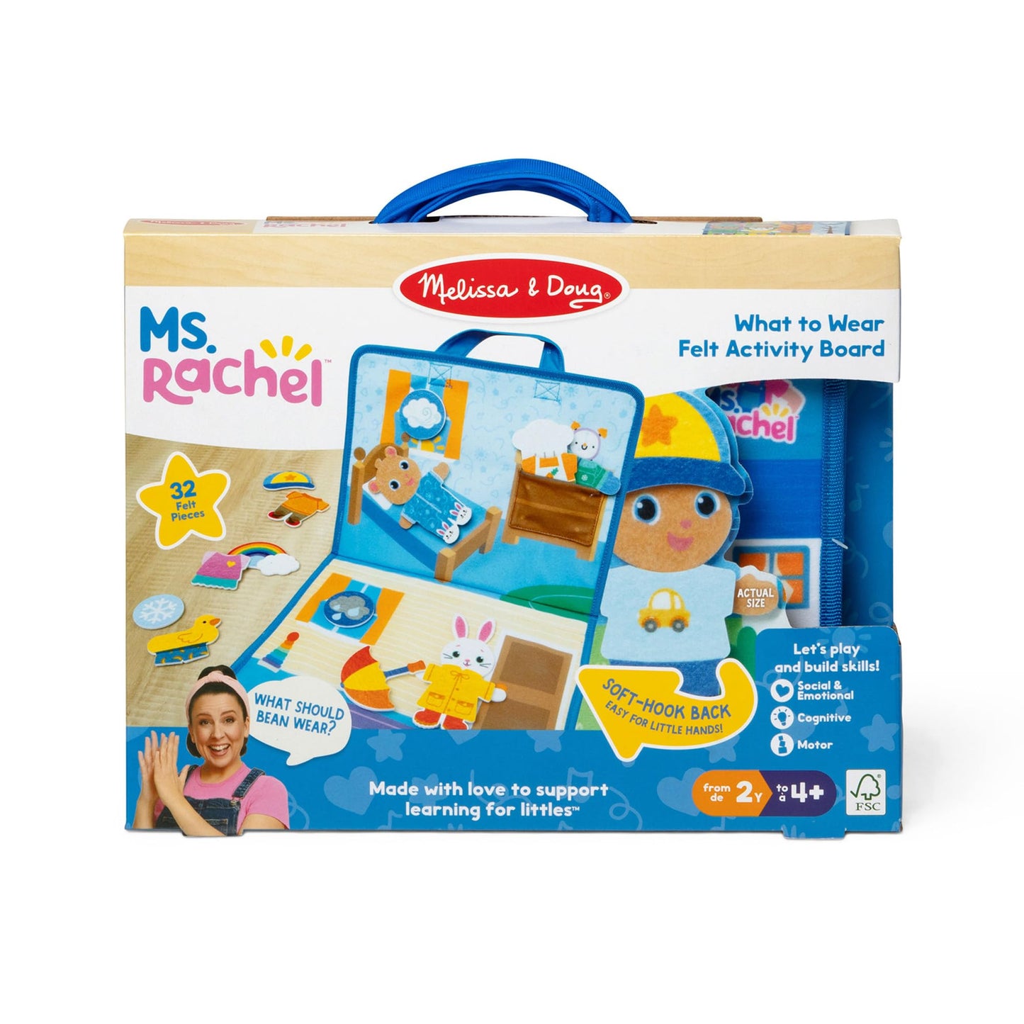 Melissa & Doug Ms. Rachel What to Wear Felt Activity Board Montessori Toys