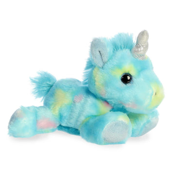 Aurora® Vibrant Bright Fancies™ Blueberryripple Unicorn™ Stuffed Animal - Eye-Catching Fun - Delightful Cuddles - Blue 8 Inches