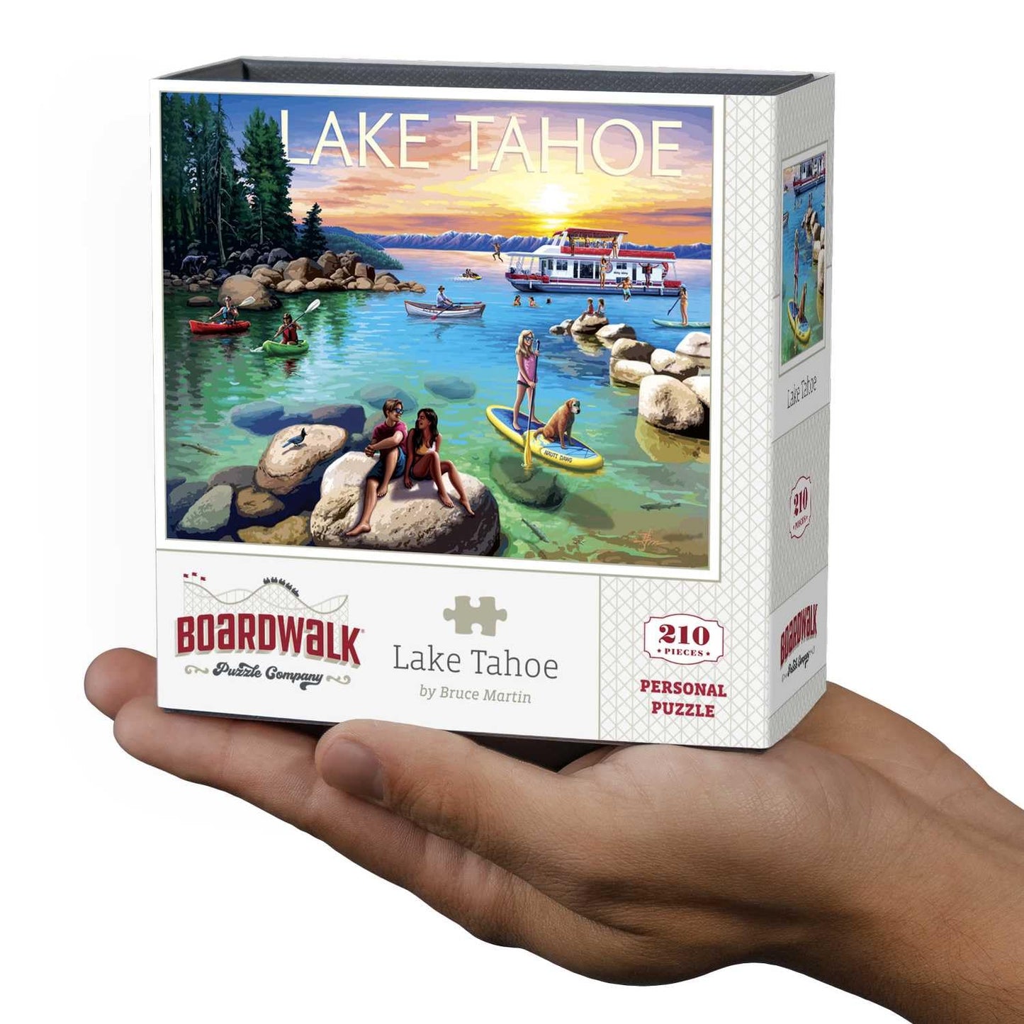 Boardwalk Lake Tahoe 210 Piece Personal Puzzle, Jigsaw Puzzles with Premium Box, Lake Tahoe Gifts for Adults, 6"x8"
