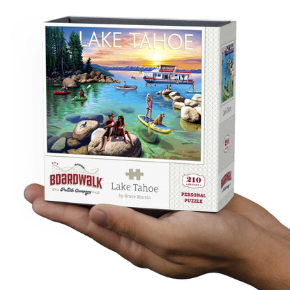 Boardwalk Lake Tahoe 210 Piece Personal Puzzle, Jigsaw Puzzles with Premium Box, Lake Tahoe Gifts for Adults, 6"x8"