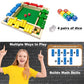 Shut The Box Game Dice Game, 2-4 Player Math Learning Toy for Adult Kids 5-7 8-12, Educational Wooden Board Tabletop Game with 8 Dice for Family