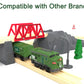 Train Toy Remote Control Locomotive, Motorized Train Set for Wooden Track, Electric Trains with Sound & Lighting Effects Compatible with Thomas, Brio