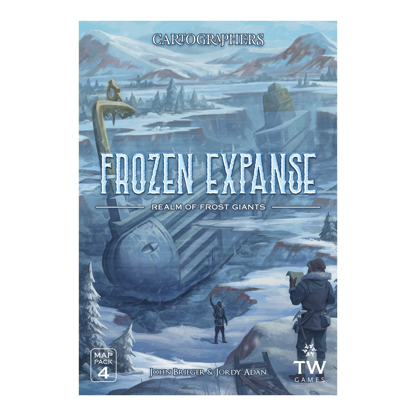 Cartographers: Map Pack 4, Frozen Expanse | Expansion for The Award-Winning Game of Map Drawing | Strategy Flip and Write Fantasy Board Game | Family