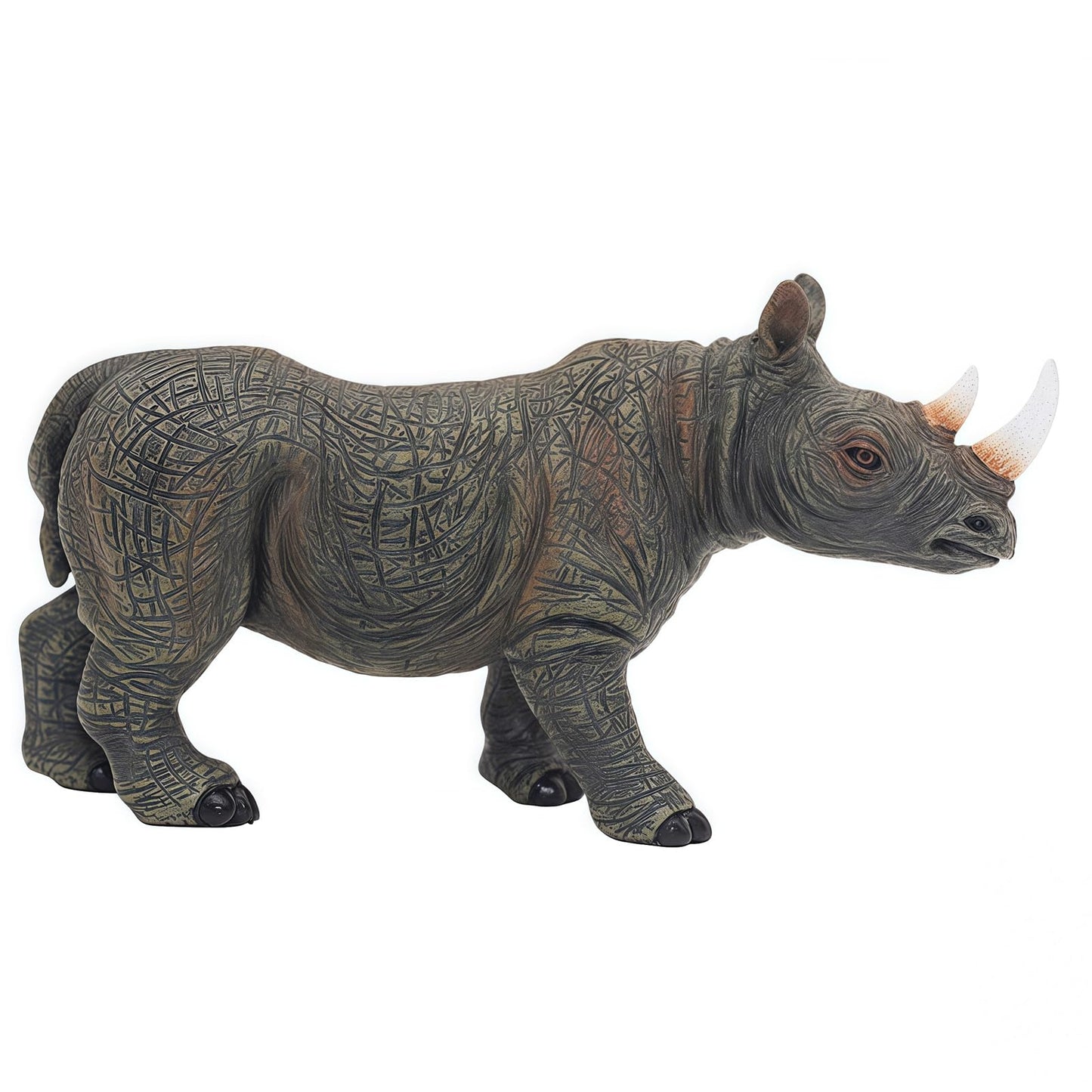 Gemini&Genius Rhino Animal Toy, Rhinoceros Figurine Toy, Wildlife World Action Figure, Great Gift, Collection, Cake Topper, Storytelling Prop and Room