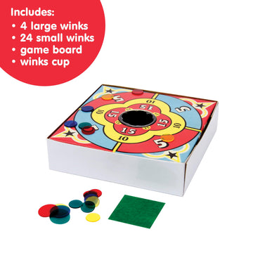 Schylling Tiddledy Winks - Classic Game for the Whole Family - Includes Game Board, Cup, and Winks - Ages 3 and Up