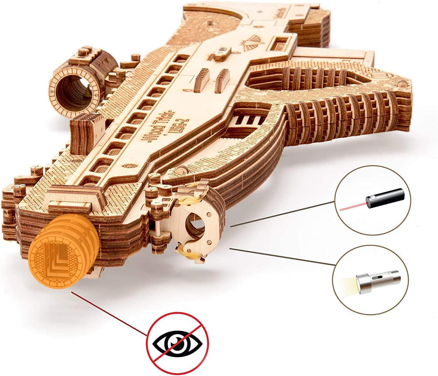 Wood Trick Assault Gun 3D Wooden Puzzles for Adults to Build
