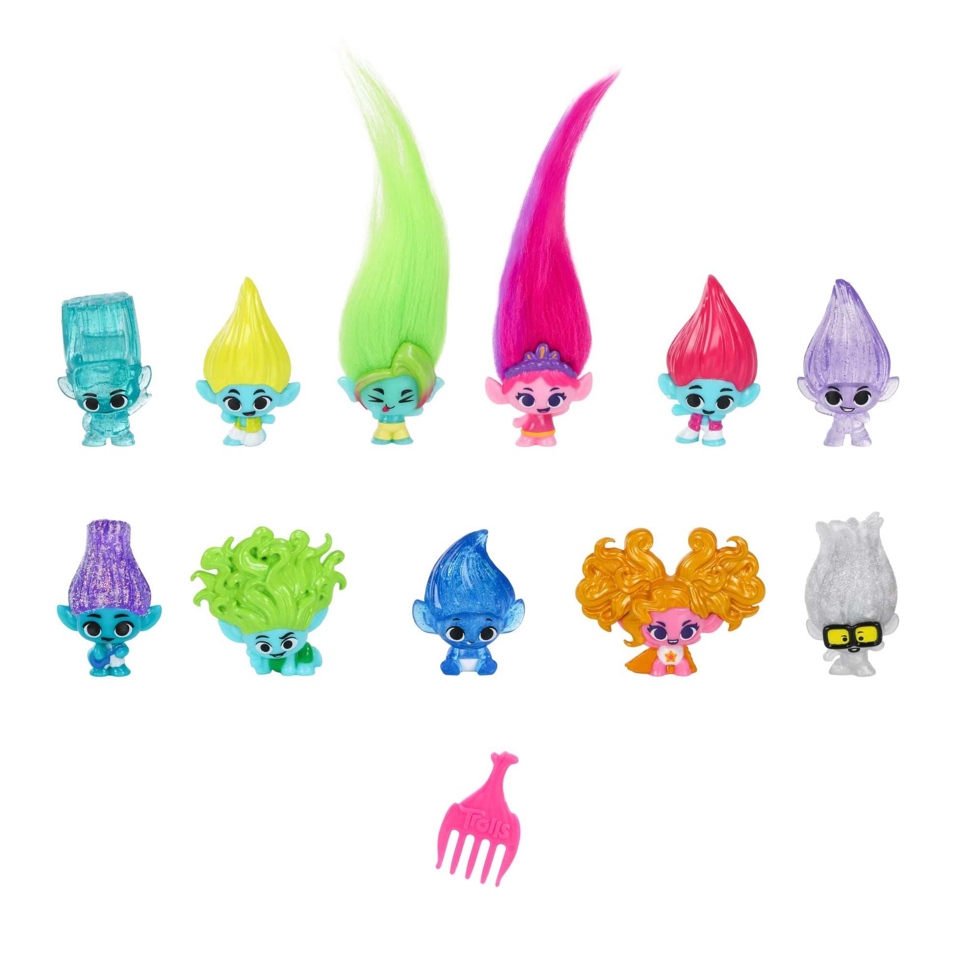 DREAMWORKS TROLLS Band Together Mineez 11pc Brozone + Friends Performance Pack - 11 Mineez 1.5 Inch Collectible Figures and 1 Accessory