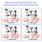 XIXILAND Musical Car Seat Toy Black and White Baby Toys, Infant Toys 0-6 Months Stroller Toy, High Contrast Newborn Developmental Gift for 0 3 6 9 12