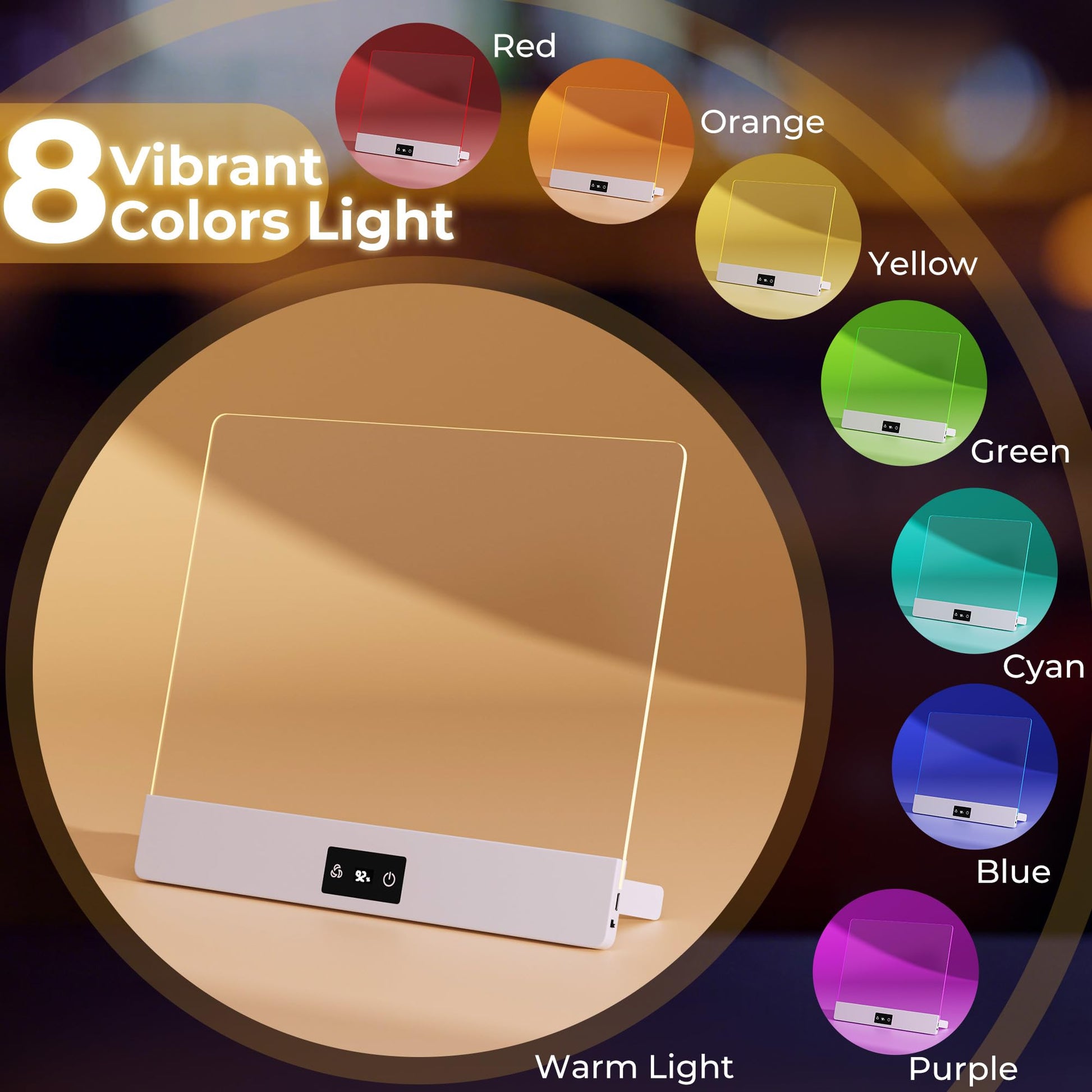 Rechargeable LED Drawing Board for Kids, Bawaslom Doodle Glow Pad, White