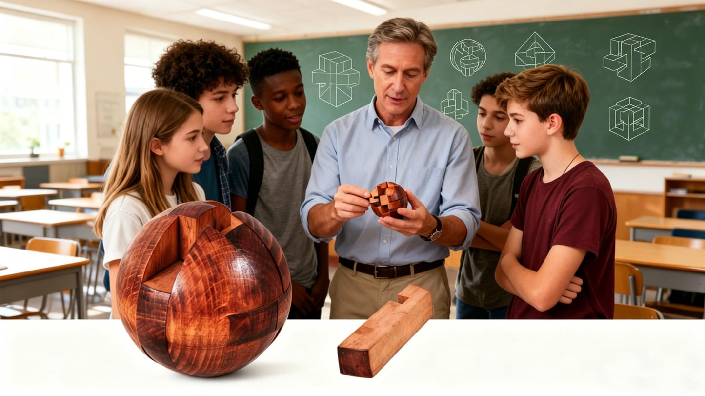 RICHOOSE Wooden Brain Teaser Puzzles for Adults - Challenging 3D IQ Logic Games for Teens 14+, Stress Relief Desk Toys & Office Decor, Unique Gifts