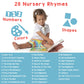 LEARNING BUGS Numbers, Colors & Shapes - 28 Favorite Counting Nursery Rhymes, Musical Books for Toddlers, 28-Button Music Book, Musical Toys