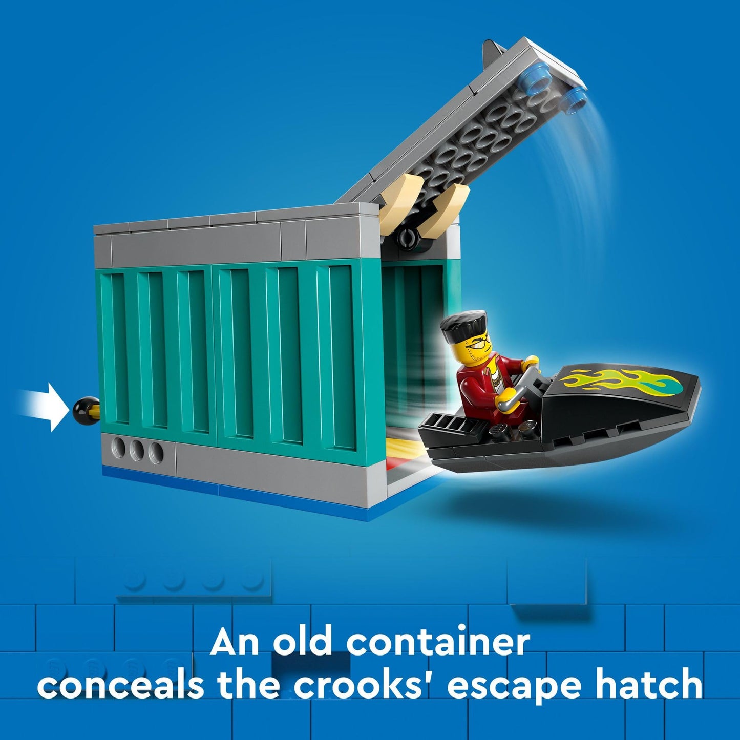 LEGO City Police Speedboat and Crooks’ Hideout Boat Toy, Fun Gift for Boys, Girls and Kids Ages 6 and Up who Love Pretend Play Toys, Includes a Jet