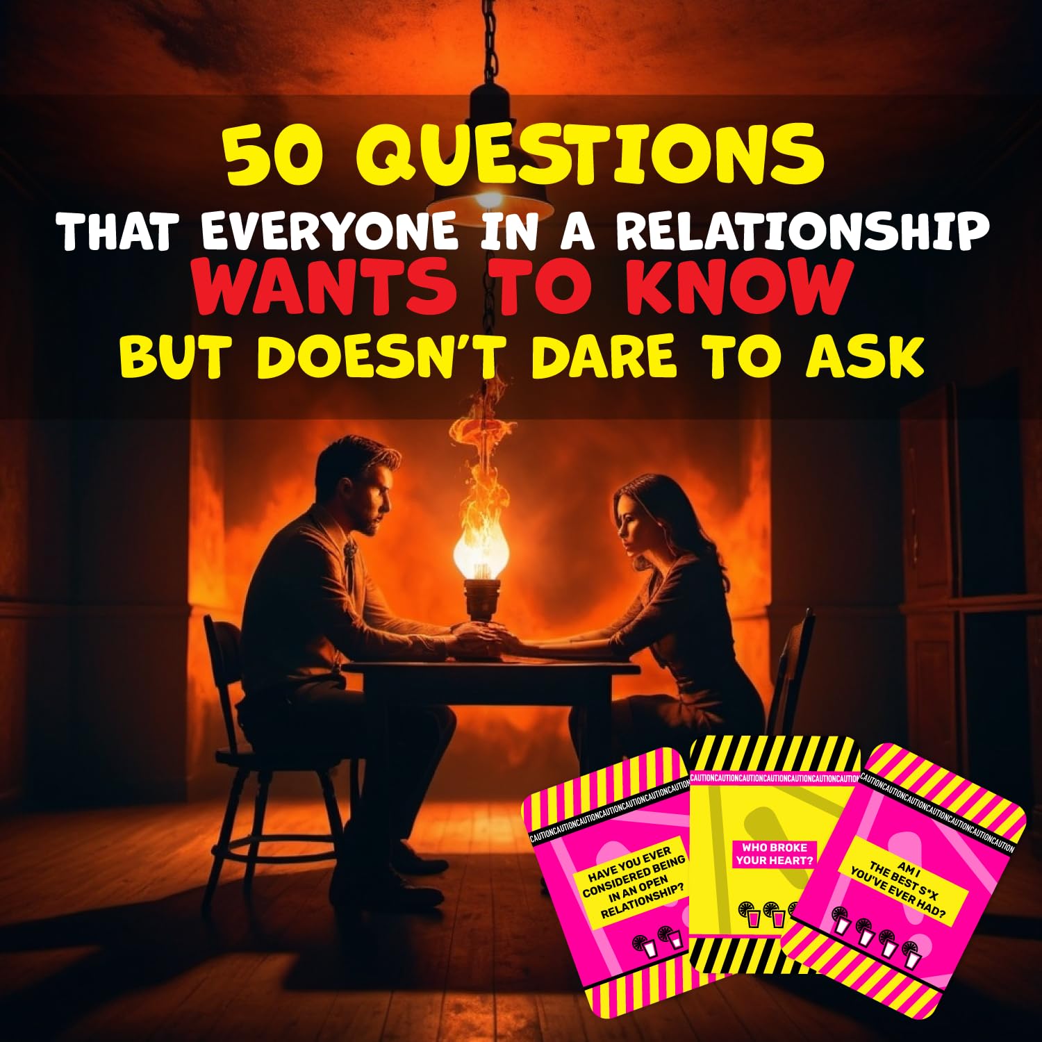 the black box Welcome to Hell - A Bold Couples Card Game for Daring Date Nights, Drinking Games, Deep Conversations & Crazy Challenges - A Unique Gift